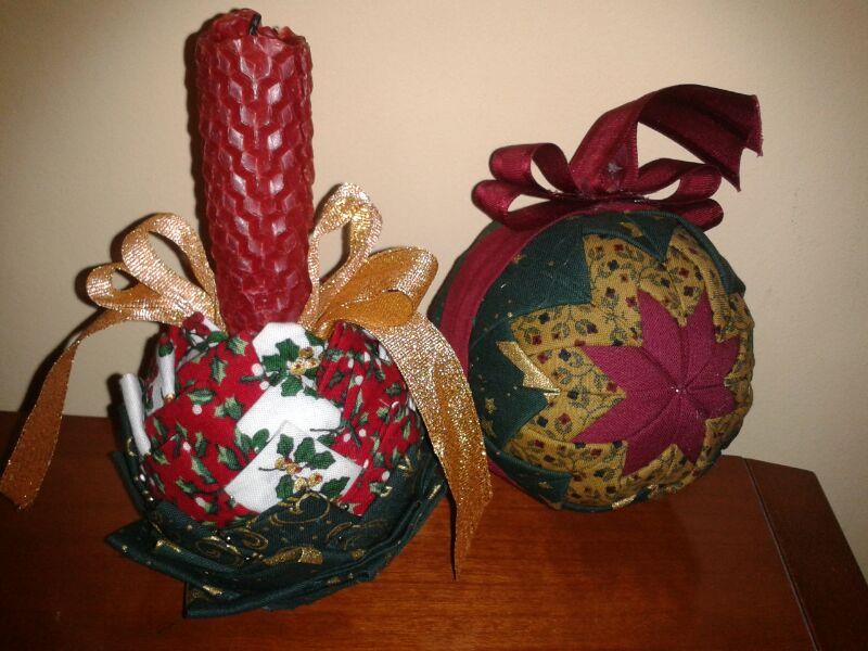 BOLAS DE PATCHWORK NAVIDEÑAS