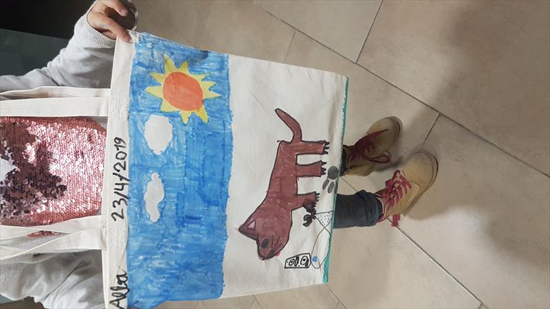 PINTAMOS LA BOLSA PARA LA BIBLIO